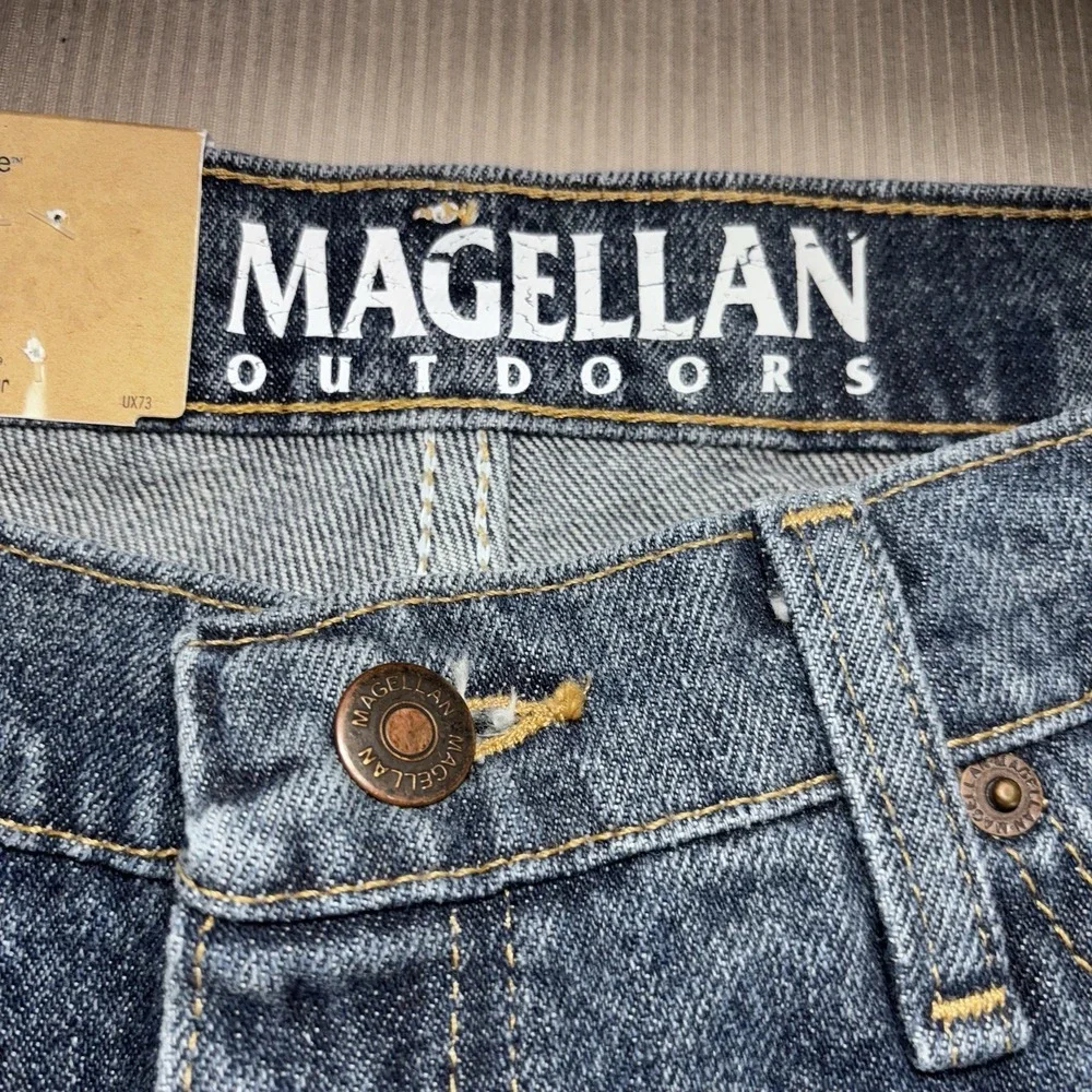 NWT Magellan Outdoors  Men's Denim Jeans 36x34 Med Wash Straight Leg - Picture 2 of 10